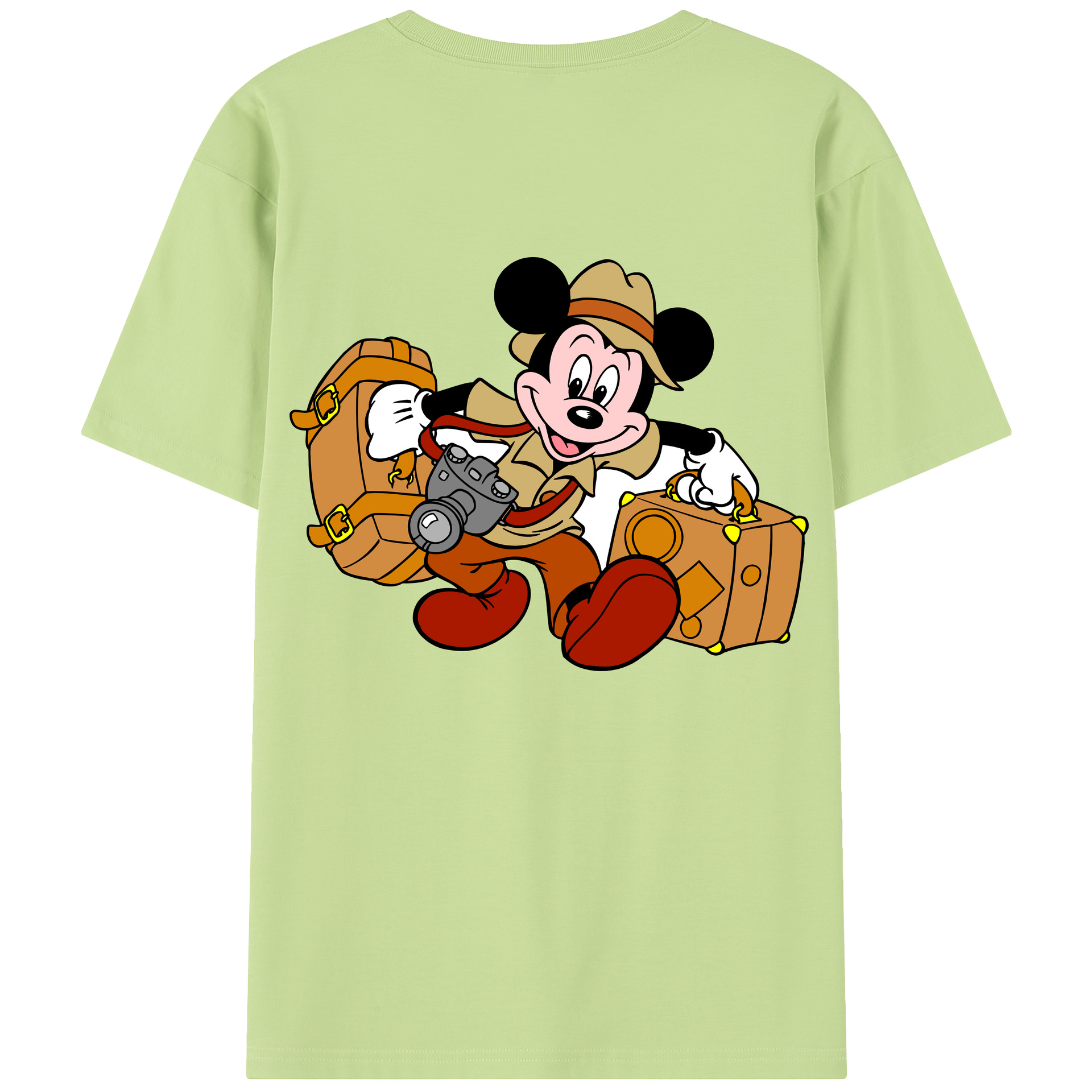 （画像用） ミッキーマウス Mickey Mouse 綿100％半袖Tシャツ（背面プリント）